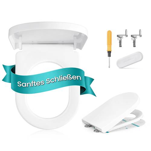 copriwater con meccanismo di chiusura a soffiata - d-form , plastica pp, installazione facile, 300 kg