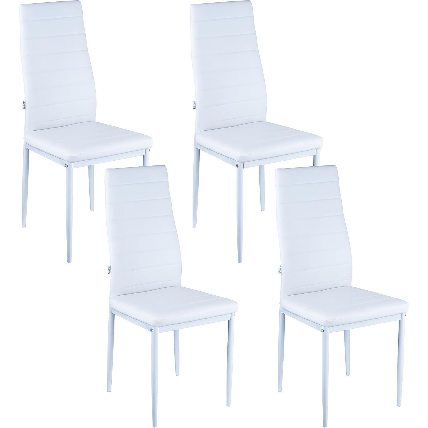 TEMU Baroni Home Silla de Comedor o de Trabajo con Patas de Madera, Silla de Estilo cómoda, Silla Ergonómica con Cojín Integrado, Ideal para Cocina,