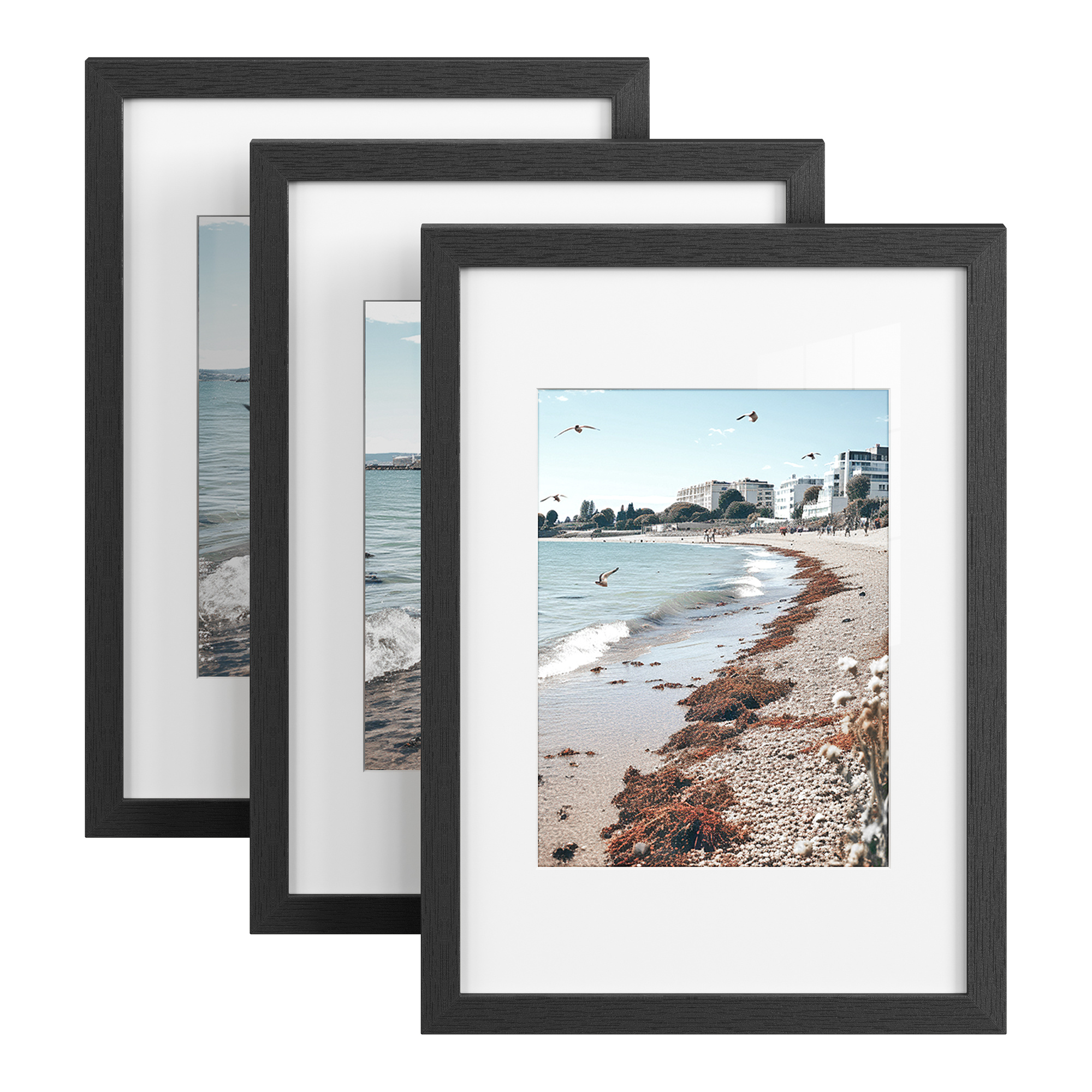 TEMU A4 Photo Frame, Set Of 3, For Displaying 6x8-inch Photos, Clear Acrylic Panel, Built-in Stand, Wall-mounted, Desktop Display, Non-marking Nails