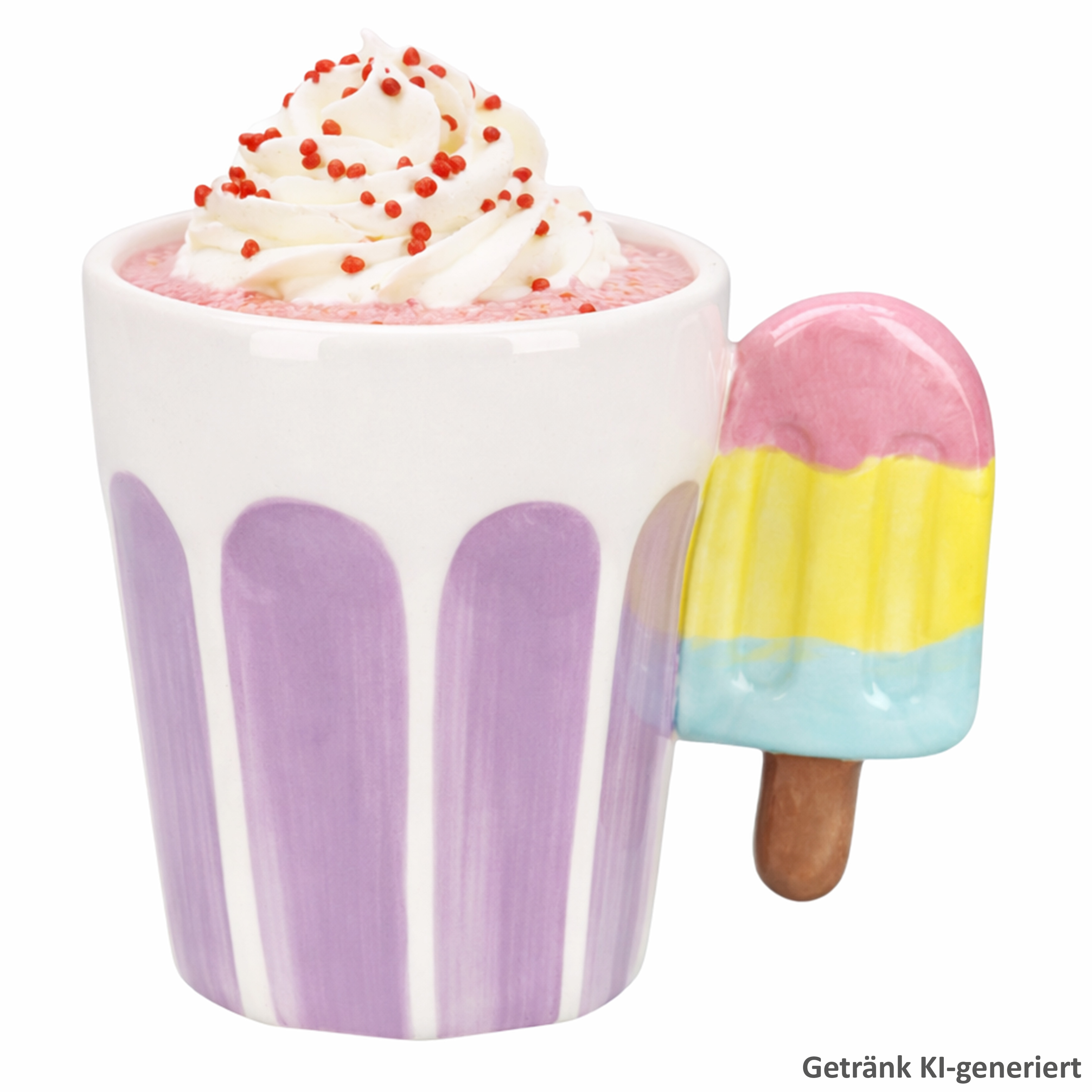 Image of Ice Mug 250ml Dolomite 3d Handle Milkshake Ice Cream Cup