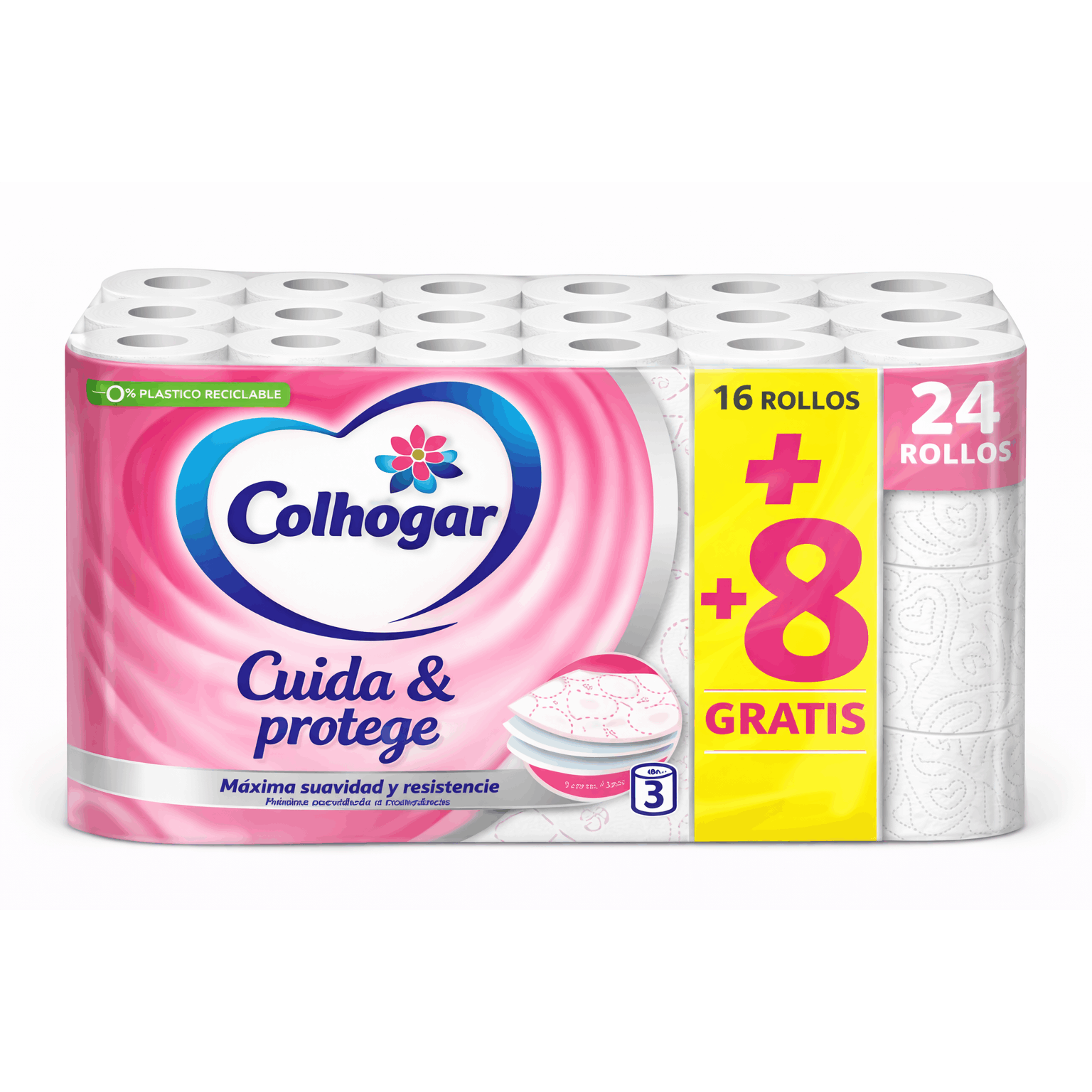 TEMU Papel Higiénico Colhogar & – 3 Capas, Pack 4+2 Rollos (6 Rollos)