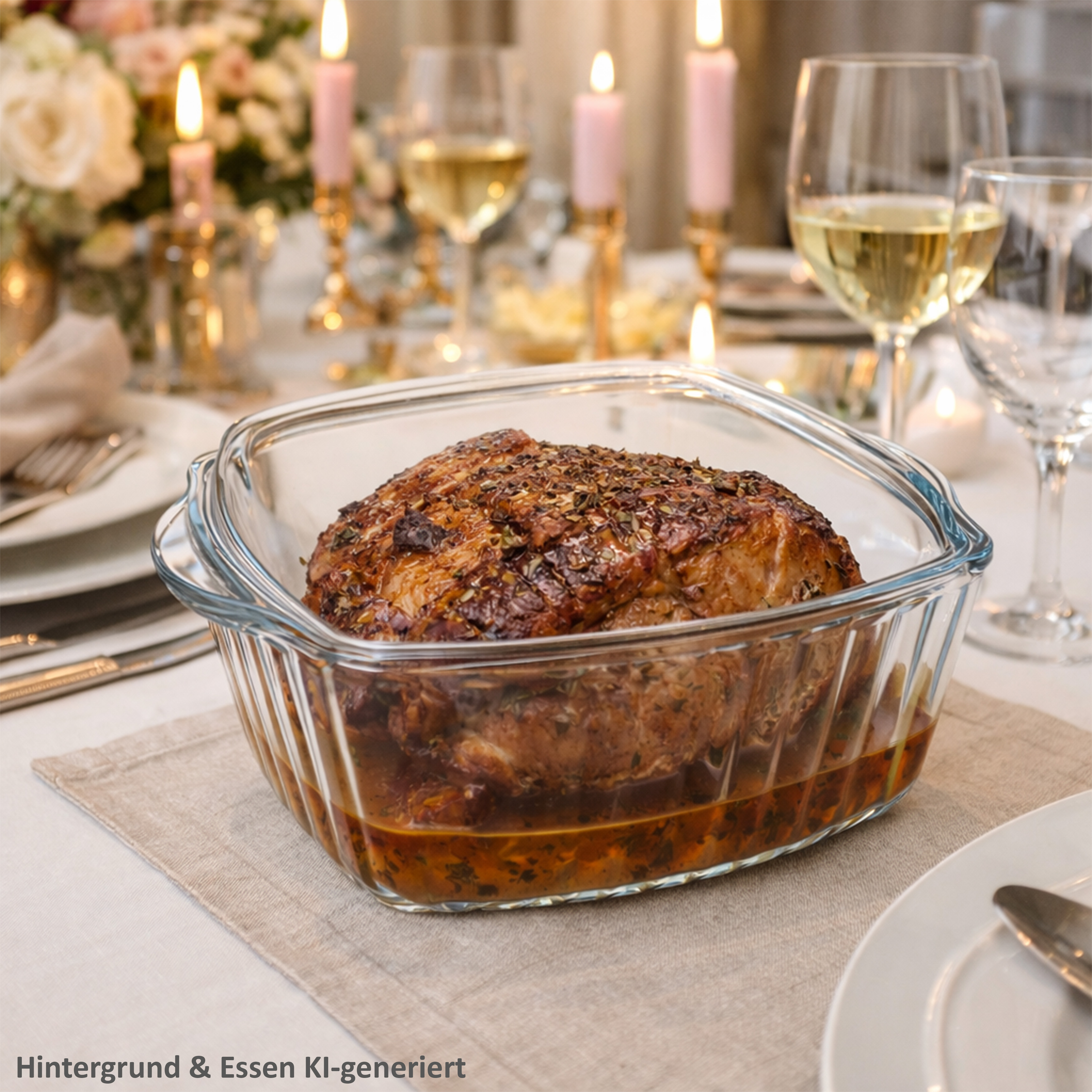 Bowl Brother - & Backform With Lid .7l Glass Baking Dish