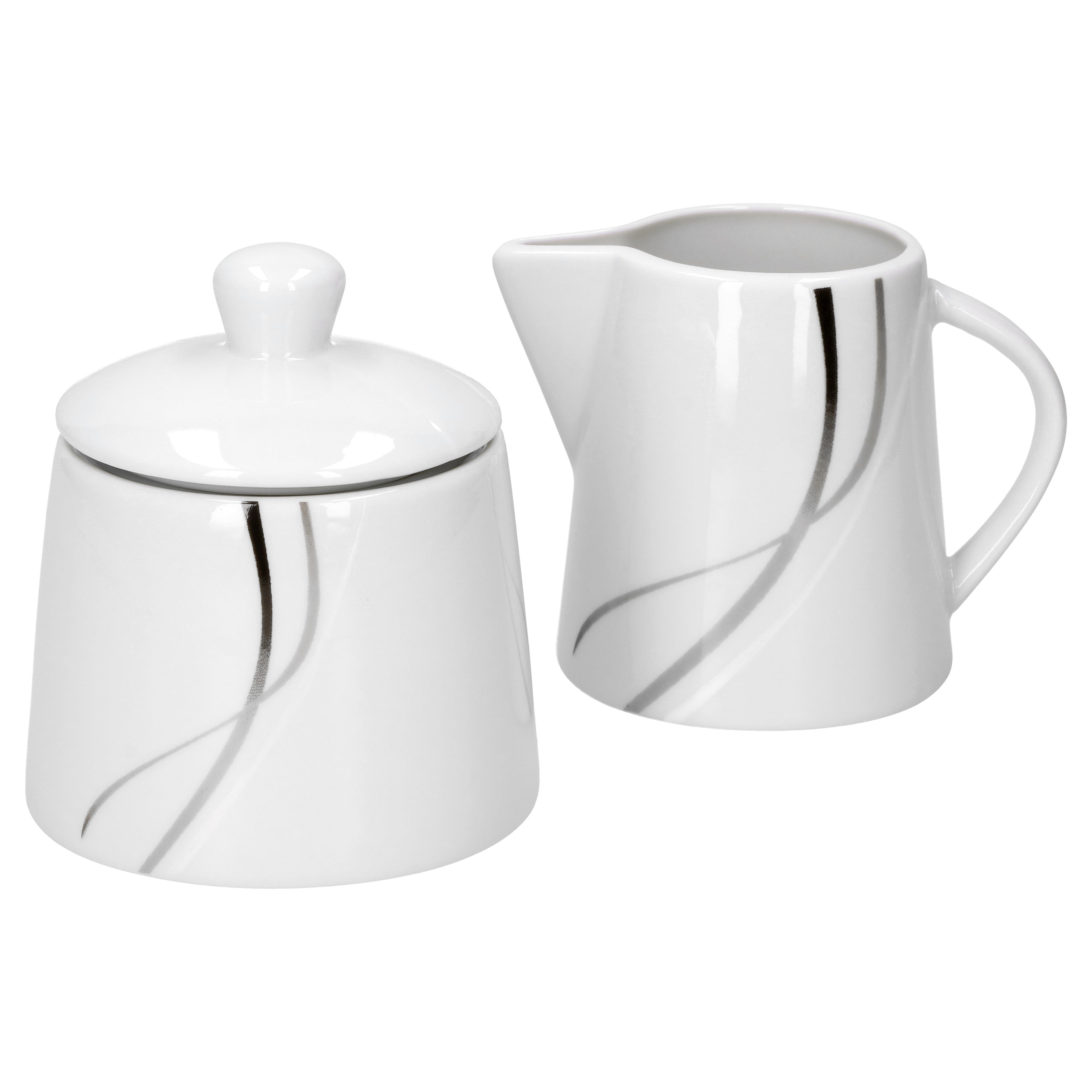 2pcs Set Of Milk And Sugar Containers, 25cl Sugar Bowl