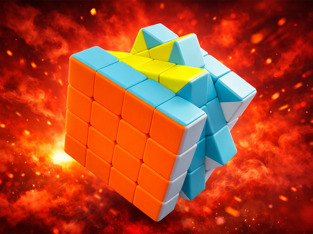 Cub de viteză 4X4, dexteritate logică, puzzle strategic educațional, cub pentru exerciții de memorie și concentrare, joc logic pentru antrenamentul minții, cub puzzle 3D pentru iubitorii de puzzle-uri, cub pentru dezvoltarea abilităților manuale și percepției, cub de viteză clasic cu mecanism de rotație lină, cub logic colorat pentru distracție și învățare, puzzle anti-stres pentru acasă și călătorii, idee de cadou pentru fani ai jocurilor logice.