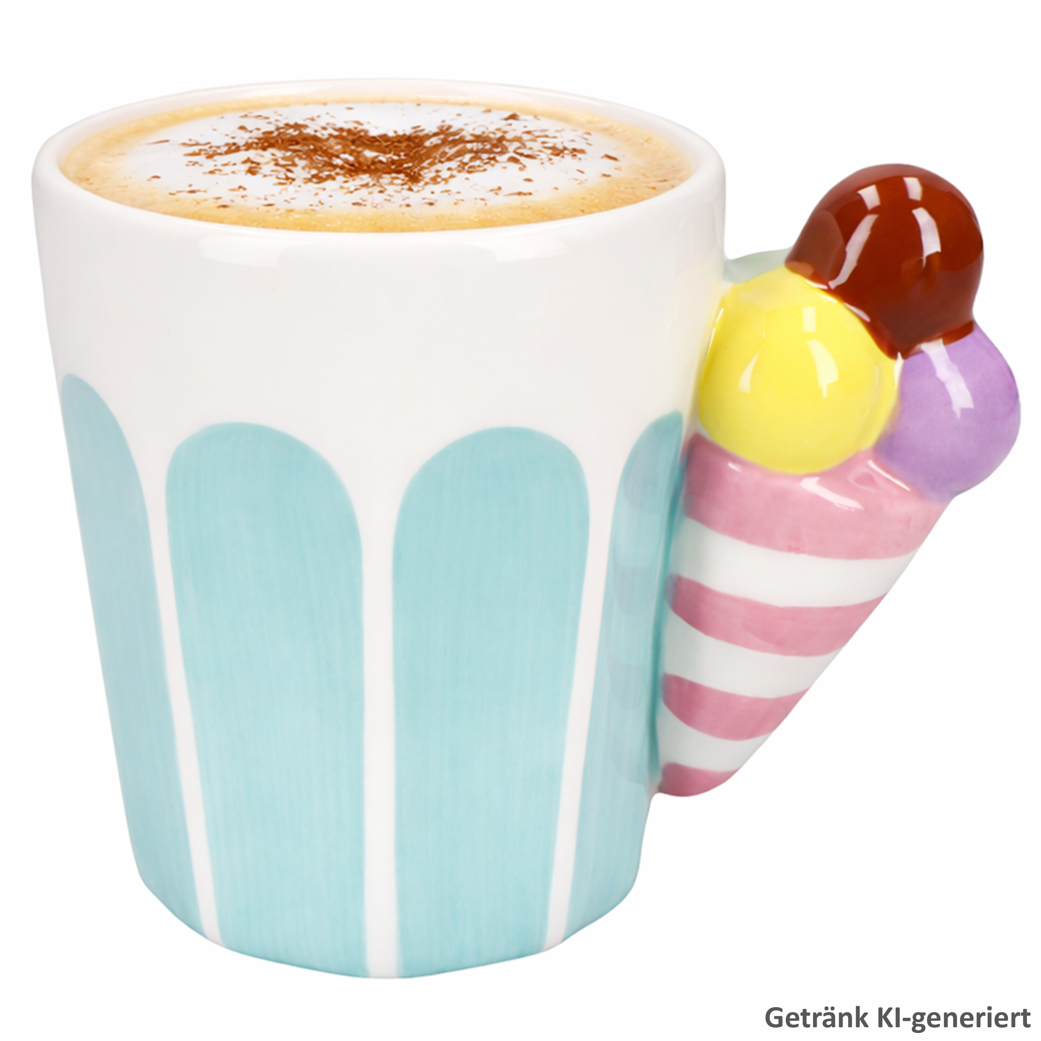 Image of Coffee Mug 250ml Dolomite 3d Handle Milkshake Ice Cream Cup