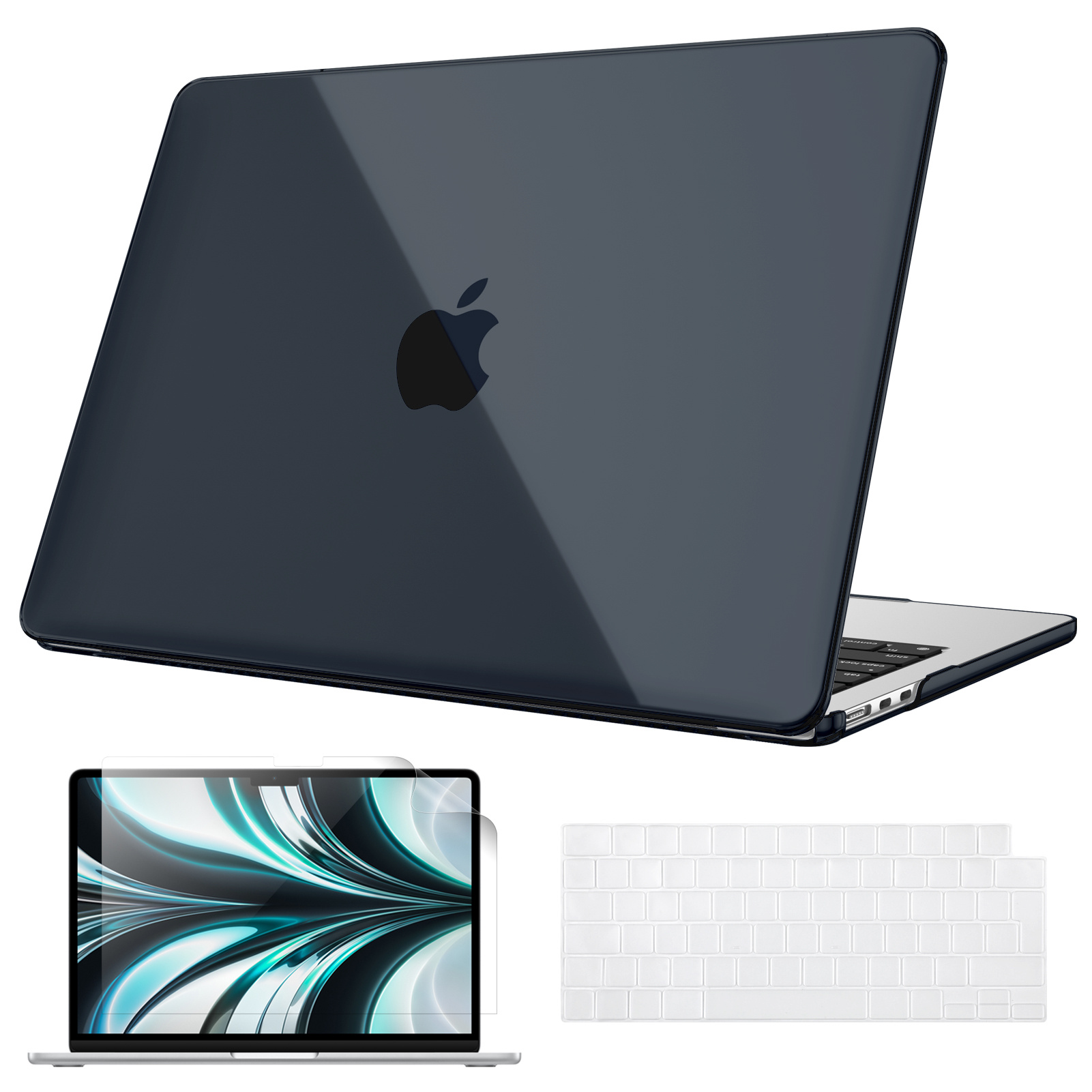 Slim Case Compatible With M5 M4 M3 M2 13.6 Inches (2026-2022) A3449 A3240 A3113 A2681, Ultra-thin Hard Shell Case + Keyboard Covers + Screen Protector