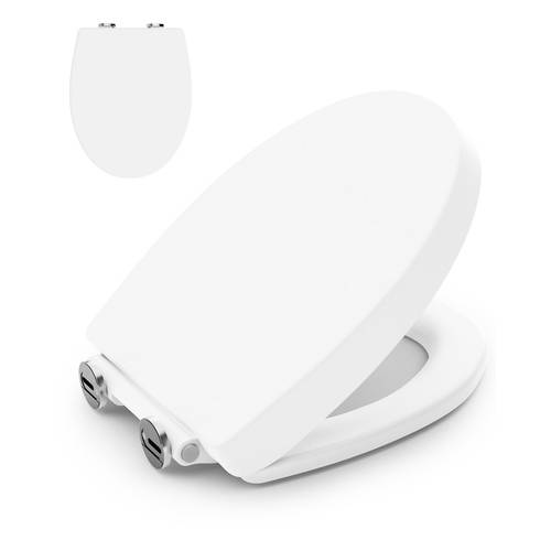 sedile wc a abbassamento automatico, facile installazione, 45 x 37 cm,