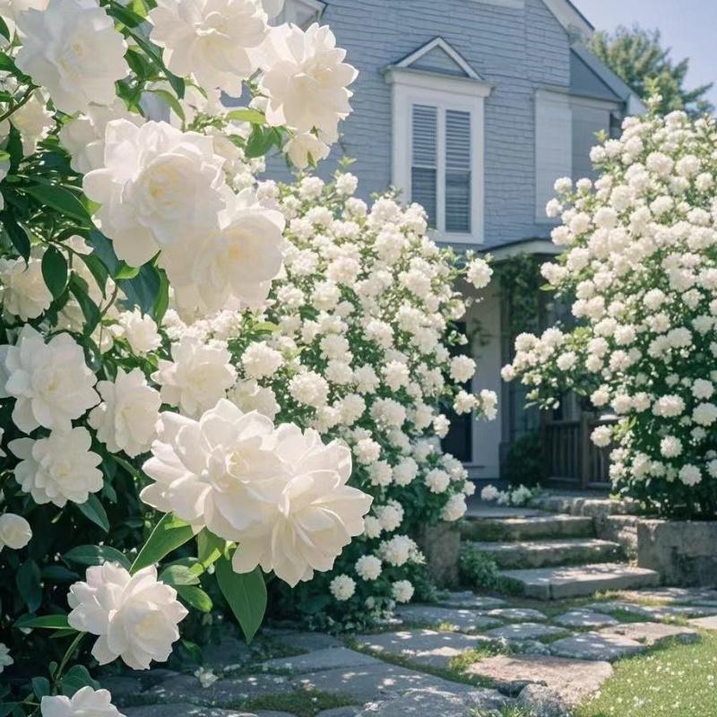 E-shop Duftender Jasmin für Terrassen, pflegeleichte immergrüne Sträucher, leicht zu züchtende Blumen, Dekoration für den , trockenheitsbeständig