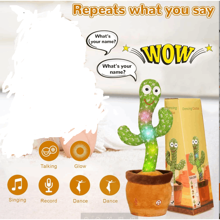 plant toy dancing singing talking repeating lighting repeating gifts for christmas and birthday rechargeable battery  0089 pro details 2