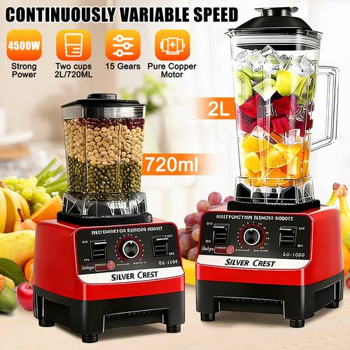 multifunctional blender set 2l 720ml large capacity wall breaker high power 15 adjustable 4500w automatic juicer blenders for kitchen blender for shakes and smoothies slushy machine food processor blenders for kitchen heavy duty christmas gifts