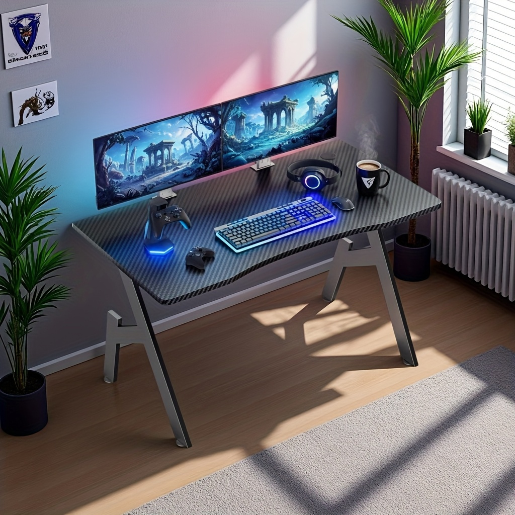 TEMU Whole Board Gaming Desk, 80 X 50 Cm Gaming Table And 100 X 50 Cm Gaming Table, Computer Pc Desk For Home Office, A Shaped Gamer Table, Simple