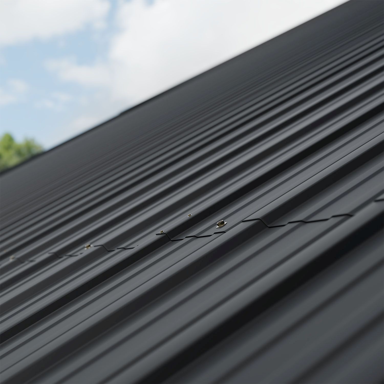 Image of Profile Sheet In Gray Green, Galvanized Steel, Uv-resistant And Weatherproof, 0.23 Mm Material Thickness, Including Mounting Material