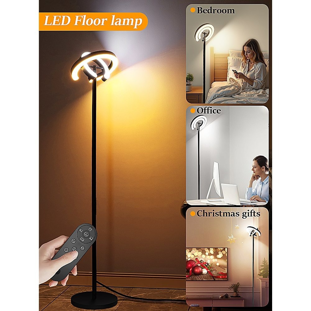 Modern Floor With 312° Rotatable Light, Touch Control & Dimmer (1900k-6500k Color Temperature Adjustable) - Plug-in Ceiling-compatible Suitable For Living Room, Bedroom, Assembly