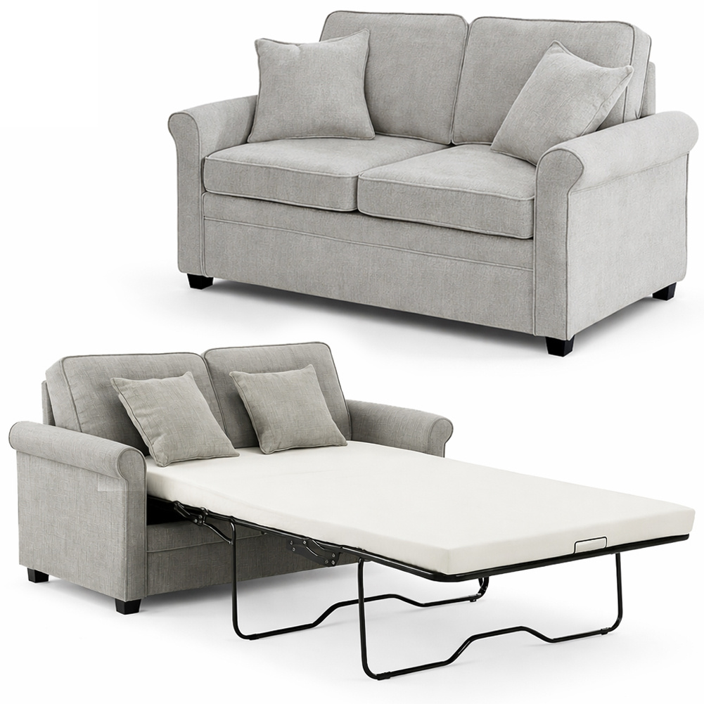 TEMU Bakaji 2-seater Sofa Bed With Fabric Upholstery And Ergonomic Memory Foam Pillow, Easy-opening Sofa Bed With High-density Cushions And Padding,
