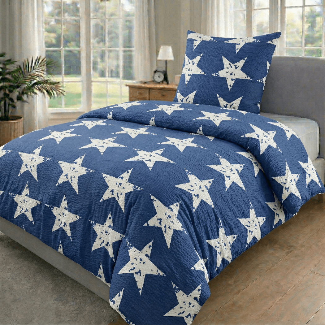 Light Summer Seersucker Bedding 135x200 Microfiber Bed Sheet Set, Crinkle Bed Sheet, 1 Bed Sheet Pillowcase 80x80 Cm, For Single Bed With Zipper.