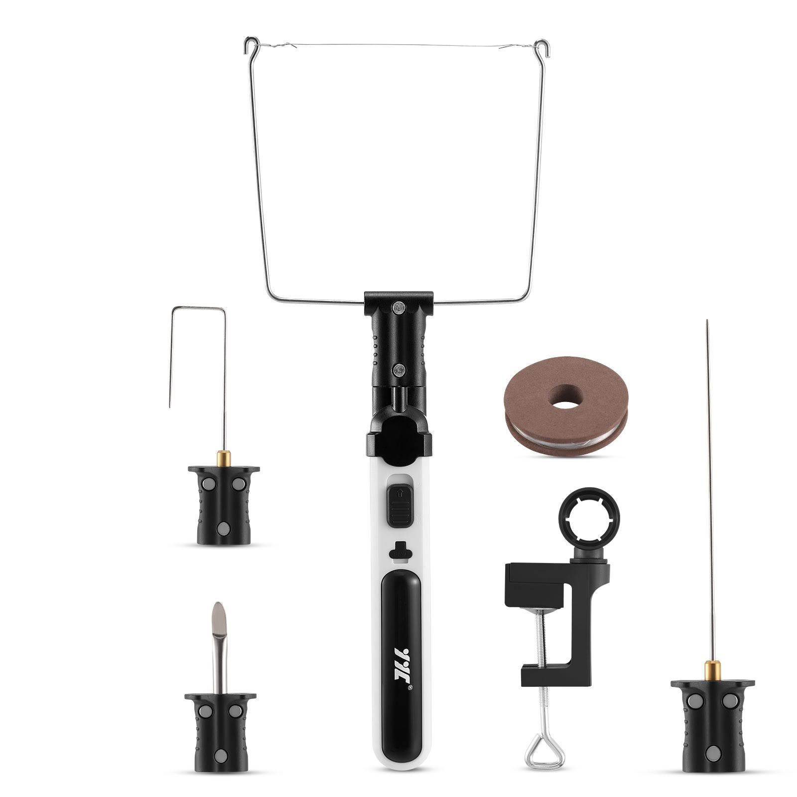 E-shop Elektrischer Styroporschneider, 3-in-1-Schaumschneider mit 4 austauschbaren Aufsätzen, Styroporschneider Heißdrahtschneider zum Schneiden von