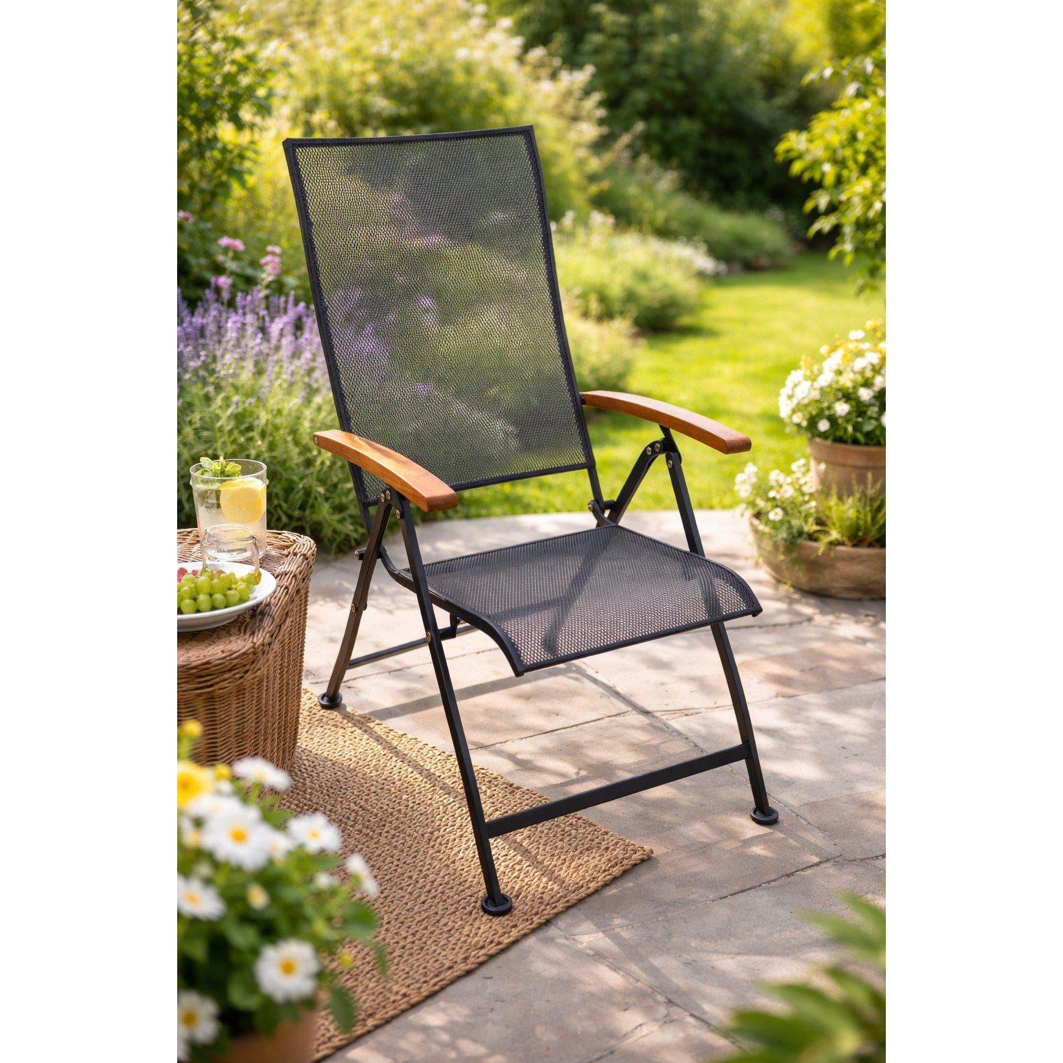 Folding Chair Metal Frame + Acacia