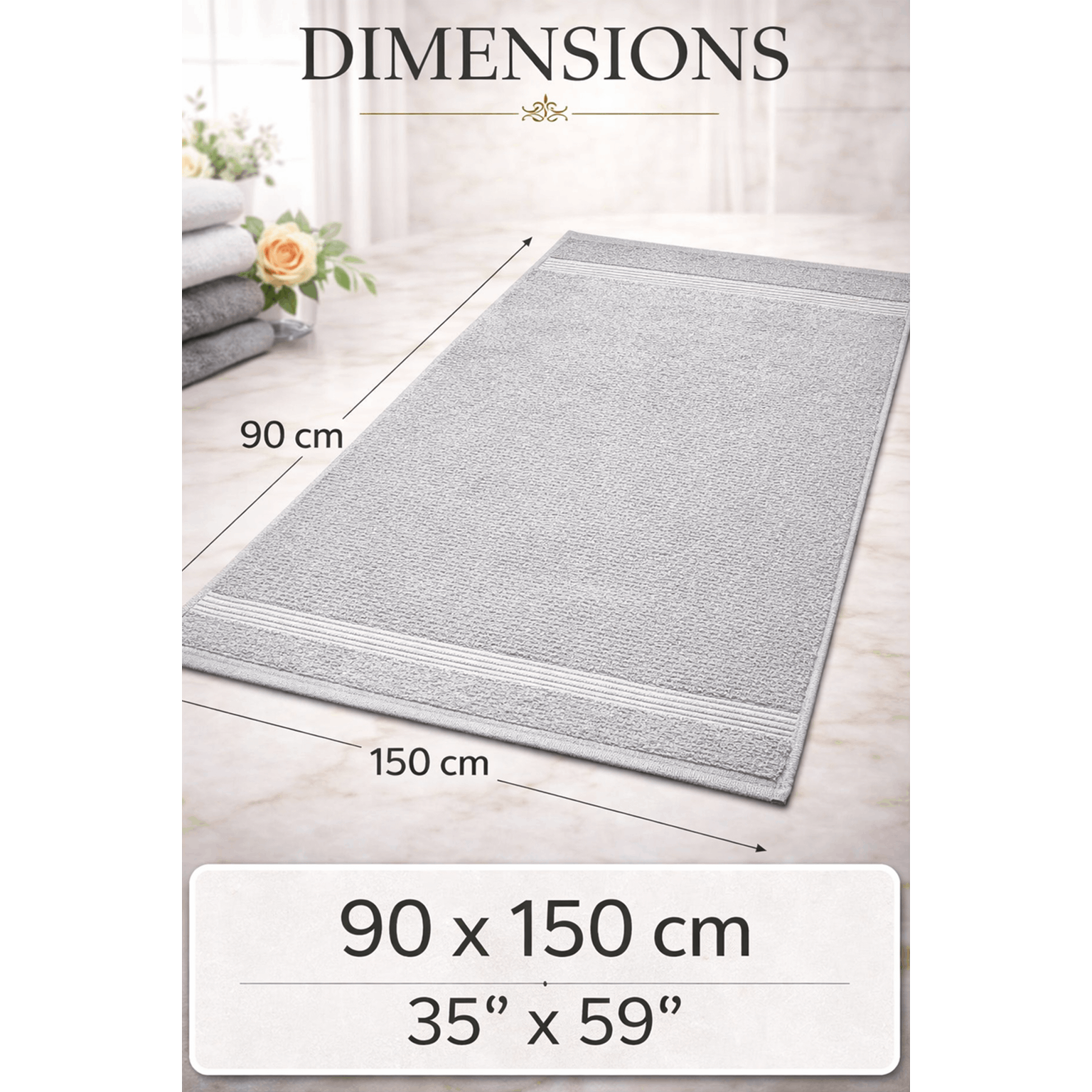 Premium Bath Sheets Set, Large Cotton Bath Towels, 90x150 cm