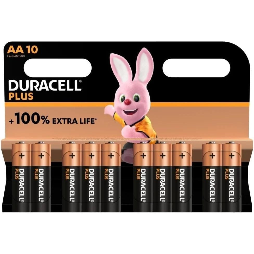TEMU Duracell Plus Aa Batteries With Technology Reliable Energy For Everyday Devices Alkaline Aa Battery For Remote Controls Toys Clocks Pack Of 10