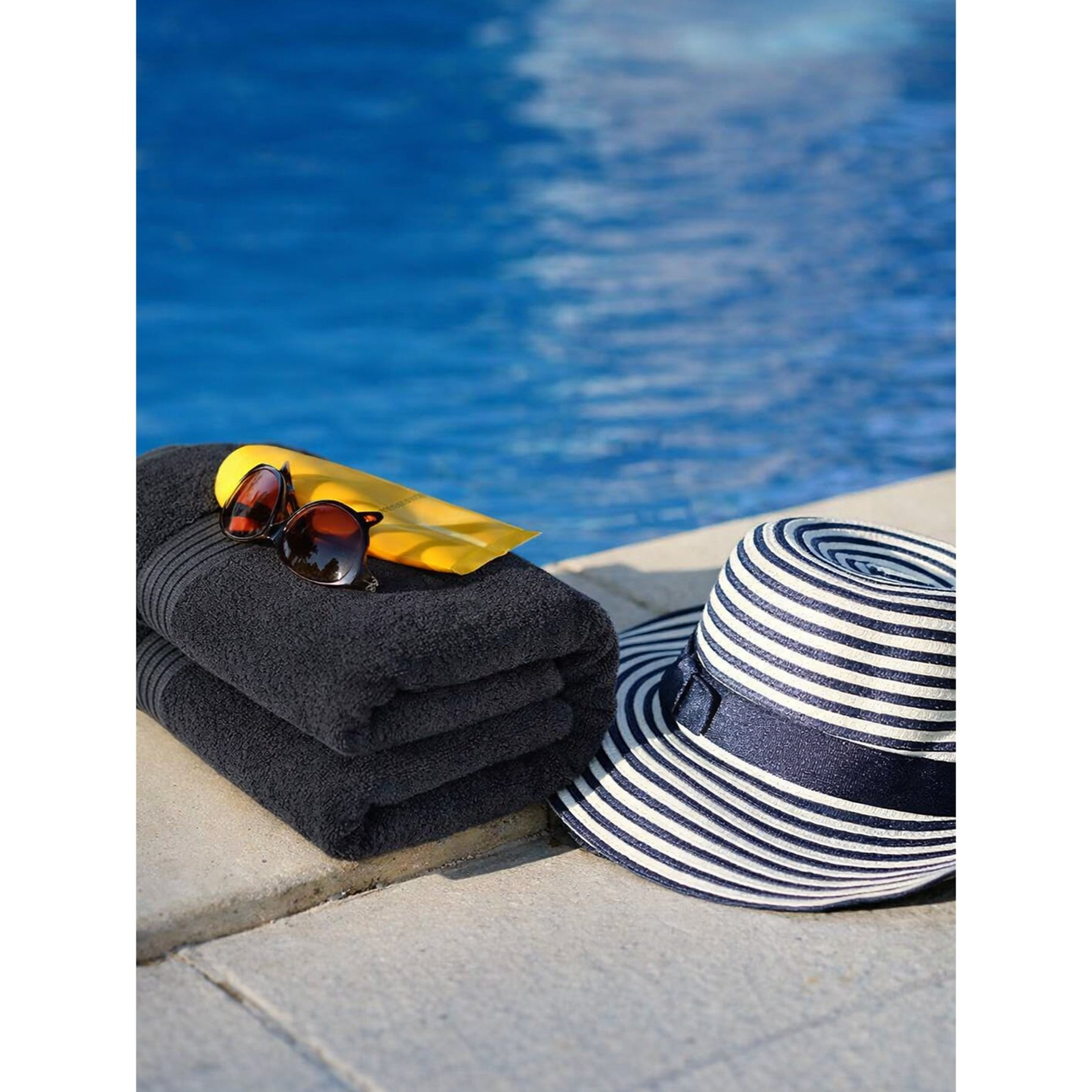 Premium Bath Sheets Set, Large Cotton Bath Towels, 90x150 cm