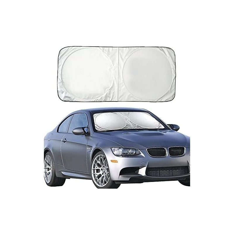 TEMU Parasol de Ventana Delantera para Parabrisas de Coche,Parasol de Coche Delantero Plegable Fácil instalación Mayoría de Coches y Suvs. (150x65cm)