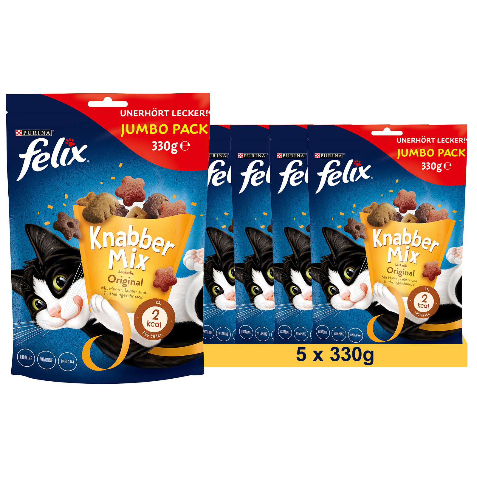 Felix Crunchy Cat Snack Original Nibble Mix
