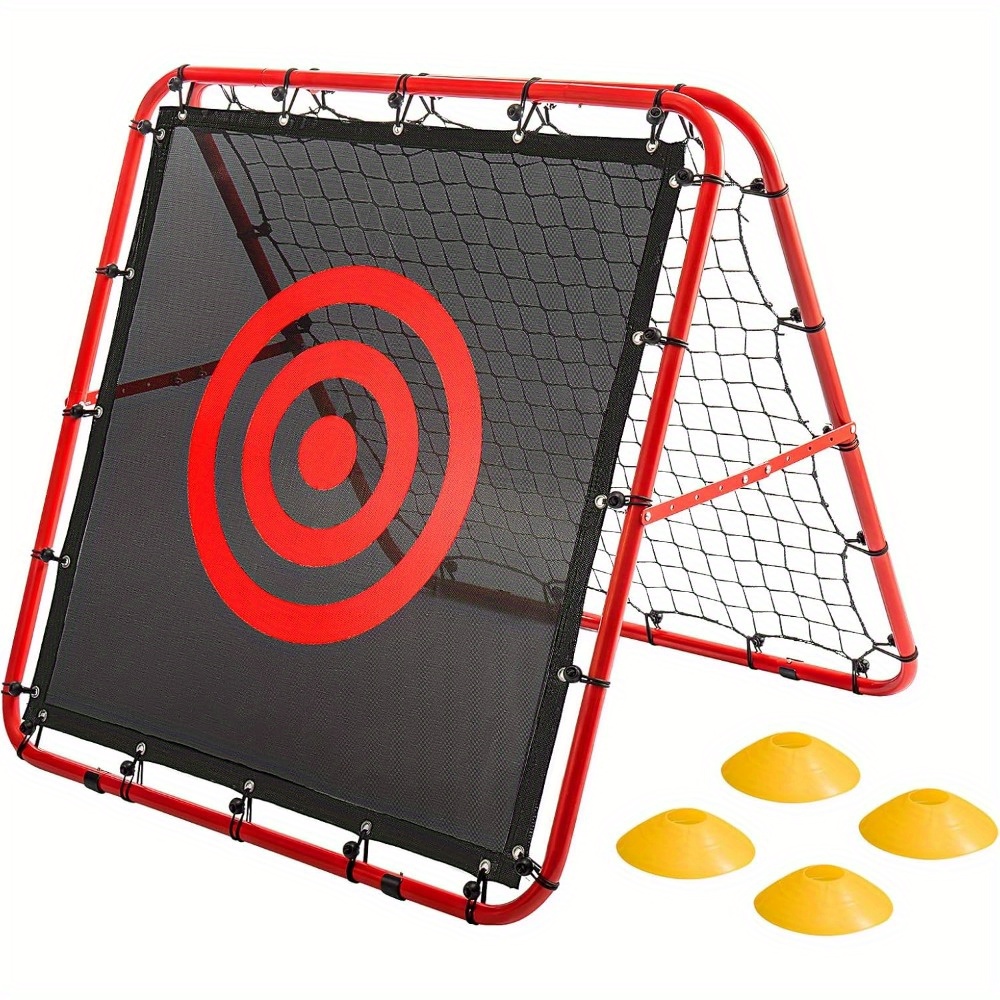 Image of Double-sided Rebounder Net For Football Training Equipment, Multi-skills Rebounder Training Aid, Goal, Football Goal, Rebound, Adjustable Training Goalkeeper Coaching Rebound Net