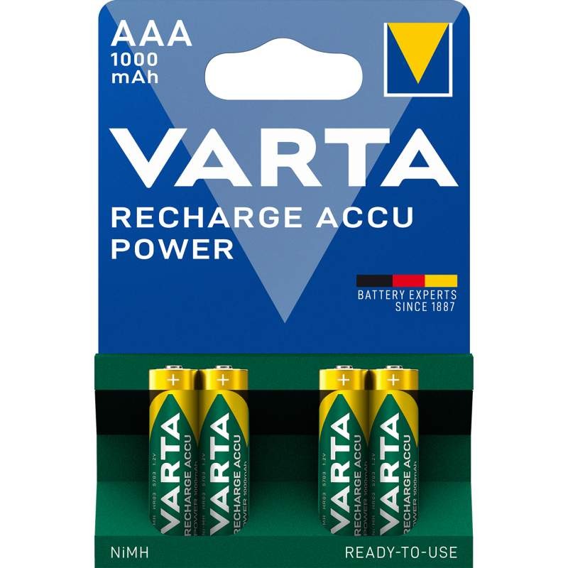 TEMU Piles rechargeables AAA HR03 1000 mAh Varta Accu
