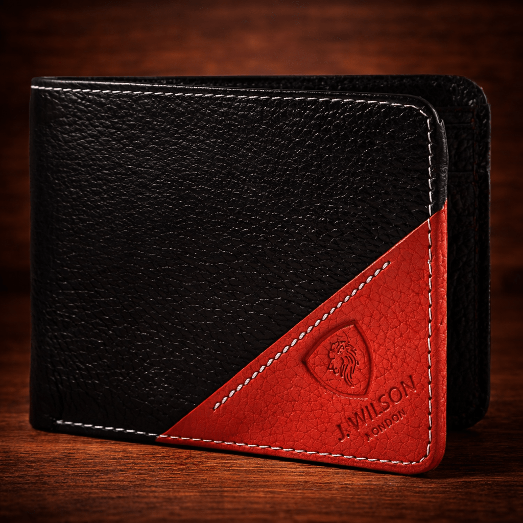 TEMU Mens Genuine Leather Wallet Black Rfid Blocking Soft Bi Fold Card Slots And Coin Pocket