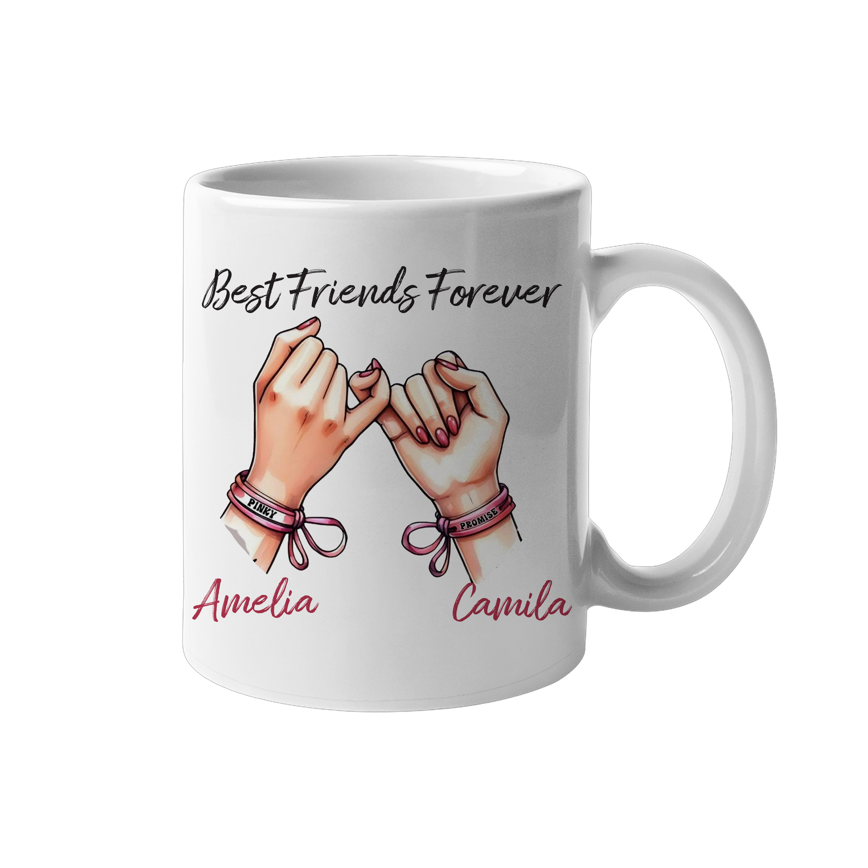 TEMU Custom Forever Mug - Personalized 11oz Ceramic Coffee Cup - Unique Custom Name Gift For Bff, Sister, Or