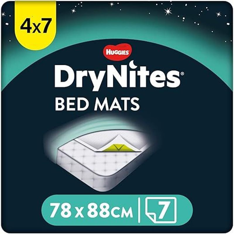 Image of Bed Mats, Absorbent Disposable Bed Pads (88 X 78 Cm), For Girls And Boys From 12 Months, 28 Underpads (4 X 7 Units) | 28pcs (4-pack)
