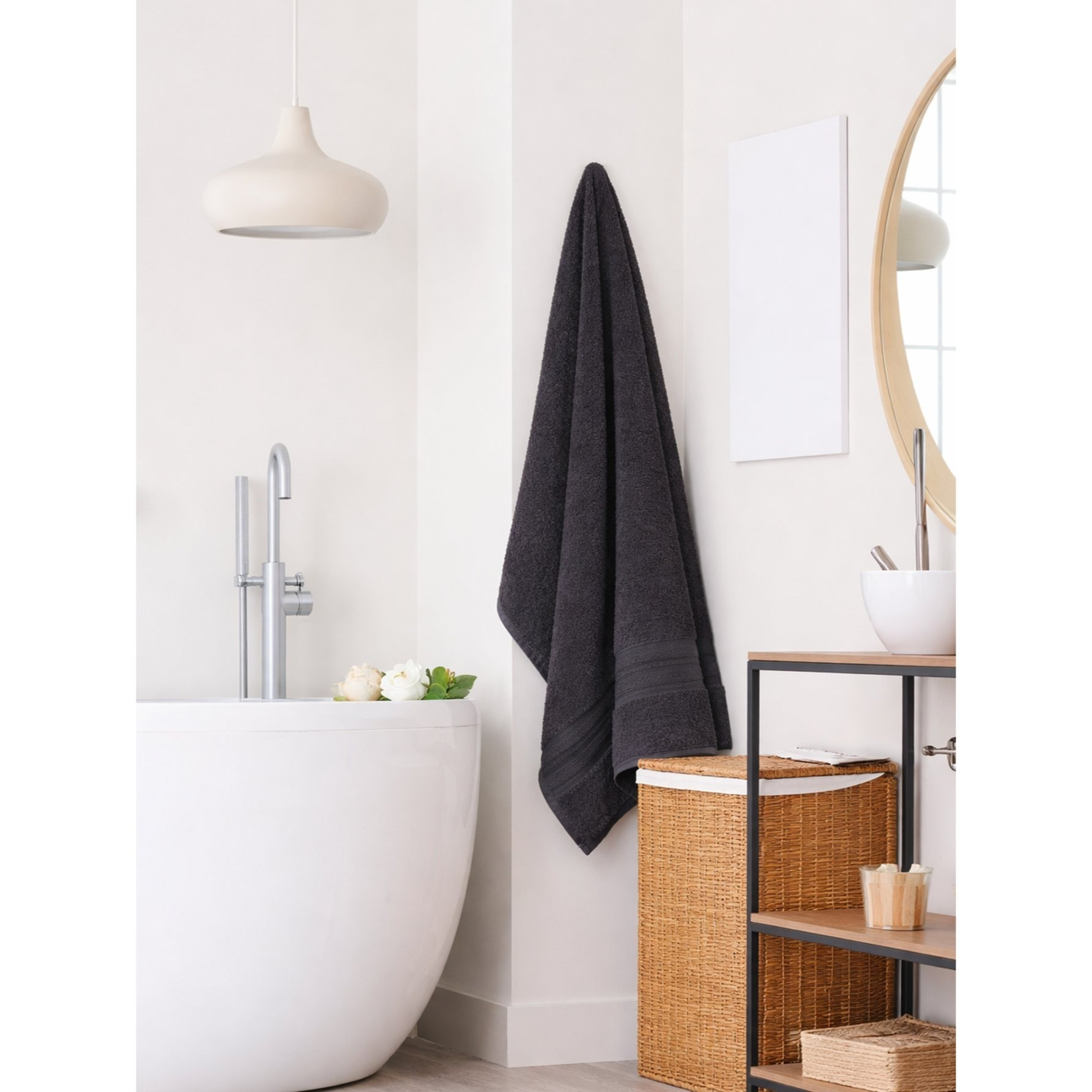 Premium Bath Sheets Set, Large Cotton Bath Towels, 90x150 cm