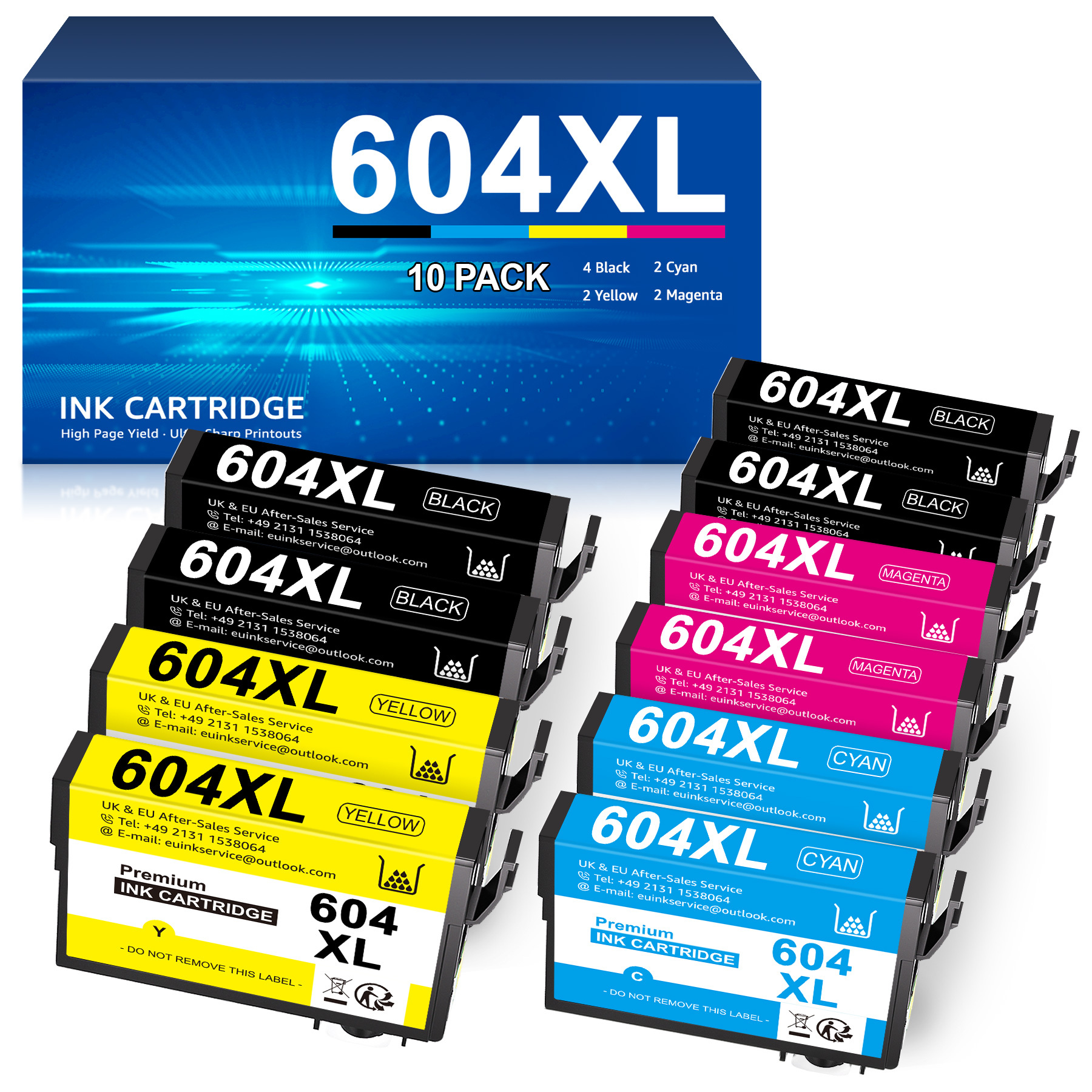E-shop 604 XL Druckerkartuschen – Kompatible 604XL Kartuschen für Epson 604 Kartuschen Multipack für Home XP-3200, XP-4200, XP-2205, XP-3205, XP-4205,