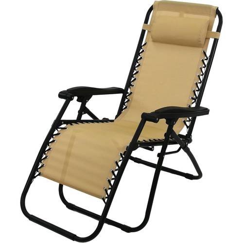 zero gravity chair reclining cream garden chair sun lounger with headrest