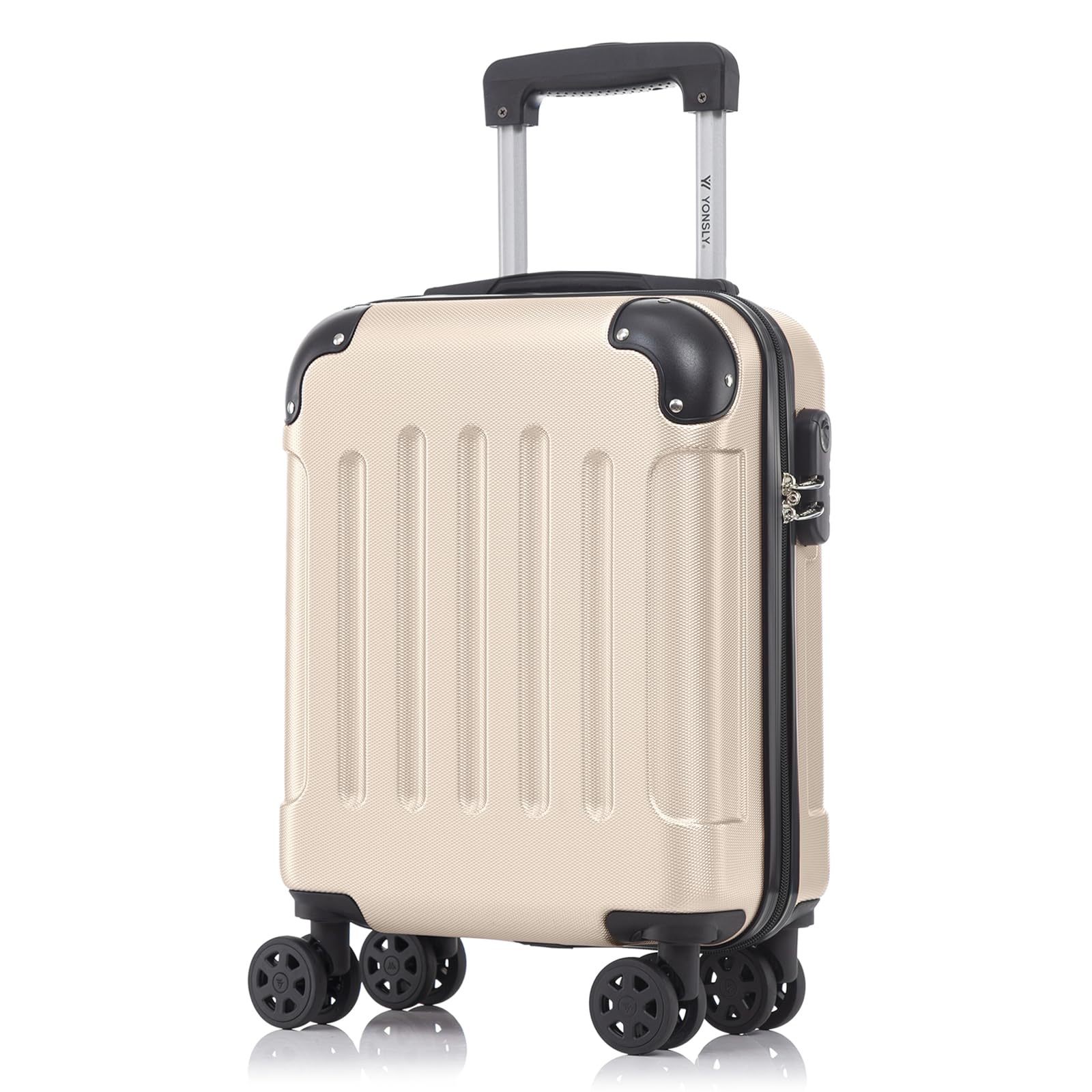 Image of Trolley Suitcase, Abs Hardshell Travel Case With 360° Dual Spinner Wheels, Combination Lock, And Handle, Suitable For Travel, Camping, And Daily Use