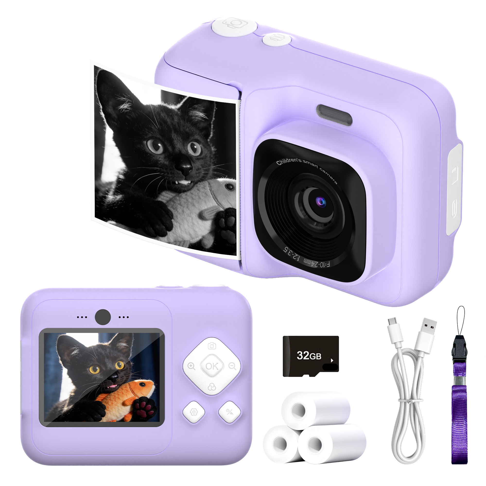mini photo printer portable instant photo printing and provides high definition digital printing its a   for     and   and a   for creative drawing and   for holidays like christmas and halloween   3 rolls of printing paper