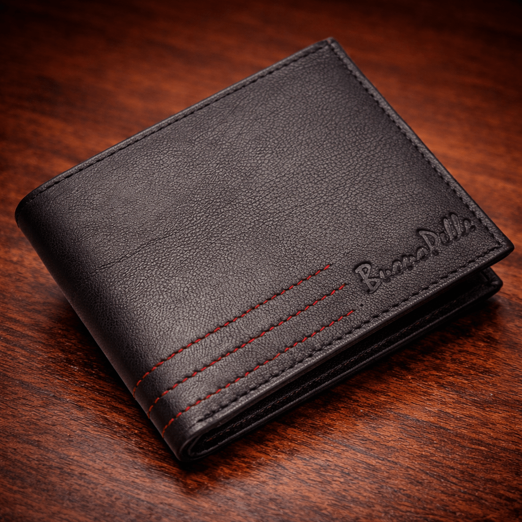 TEMU Mens Genuine Leather Wallet Rfid Blocking Soft Bi Fold Card Slots Card Holder Purse