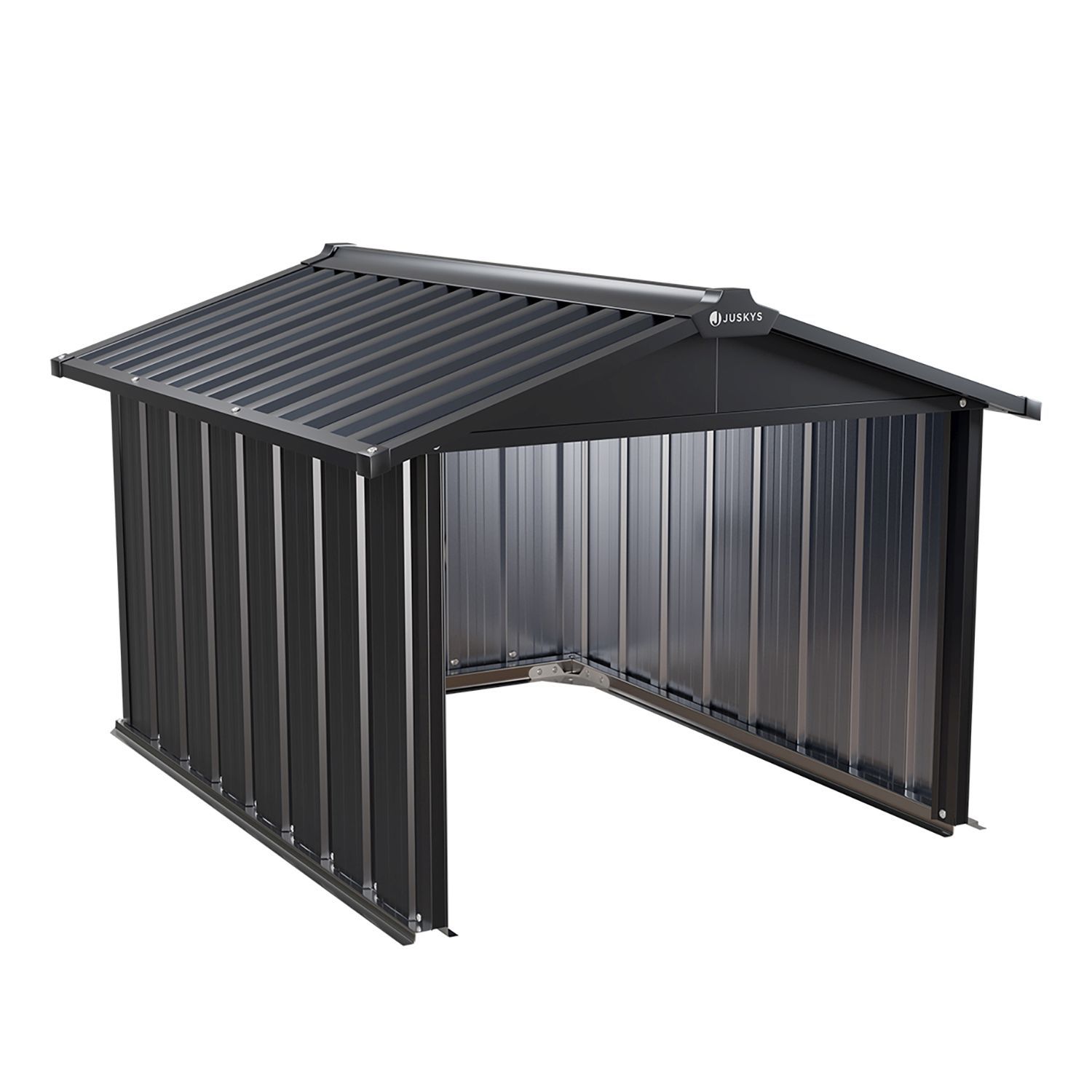 Image of Lawn Mower Robot Garage Mgmt1 Made Of Metal With A Gabled
