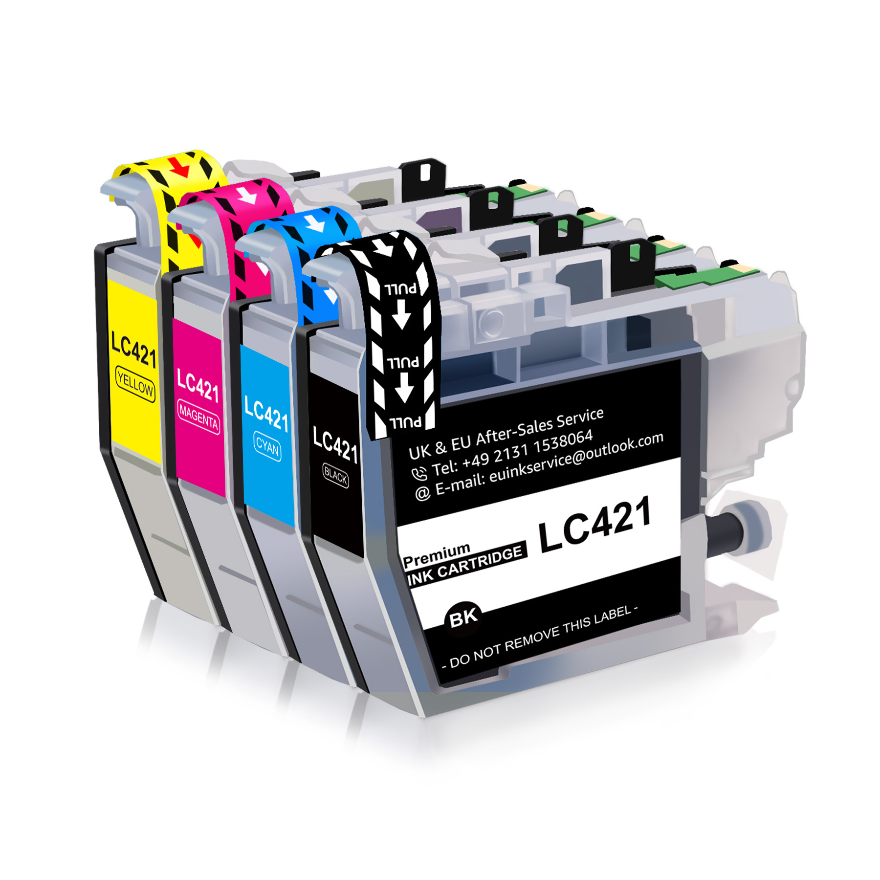 Lc421xl Ink Cartridges – Compatible With Brother Lc-421, Lc-421xl For Brother Dcp-j1050dw, Mfc-j1010dw, Dcp-j1140dw Printer Cartridges