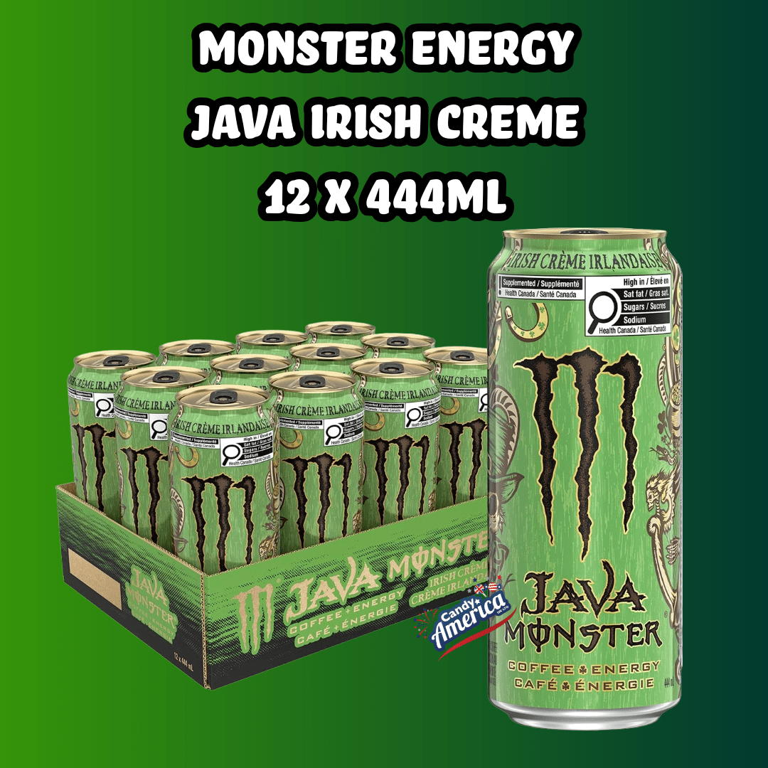 TEMU Monster Energy Java Irish Creme 12 X 444ml - Irish Creme Flavour Iced Coffee From Monster - Bulk Iced Coffee