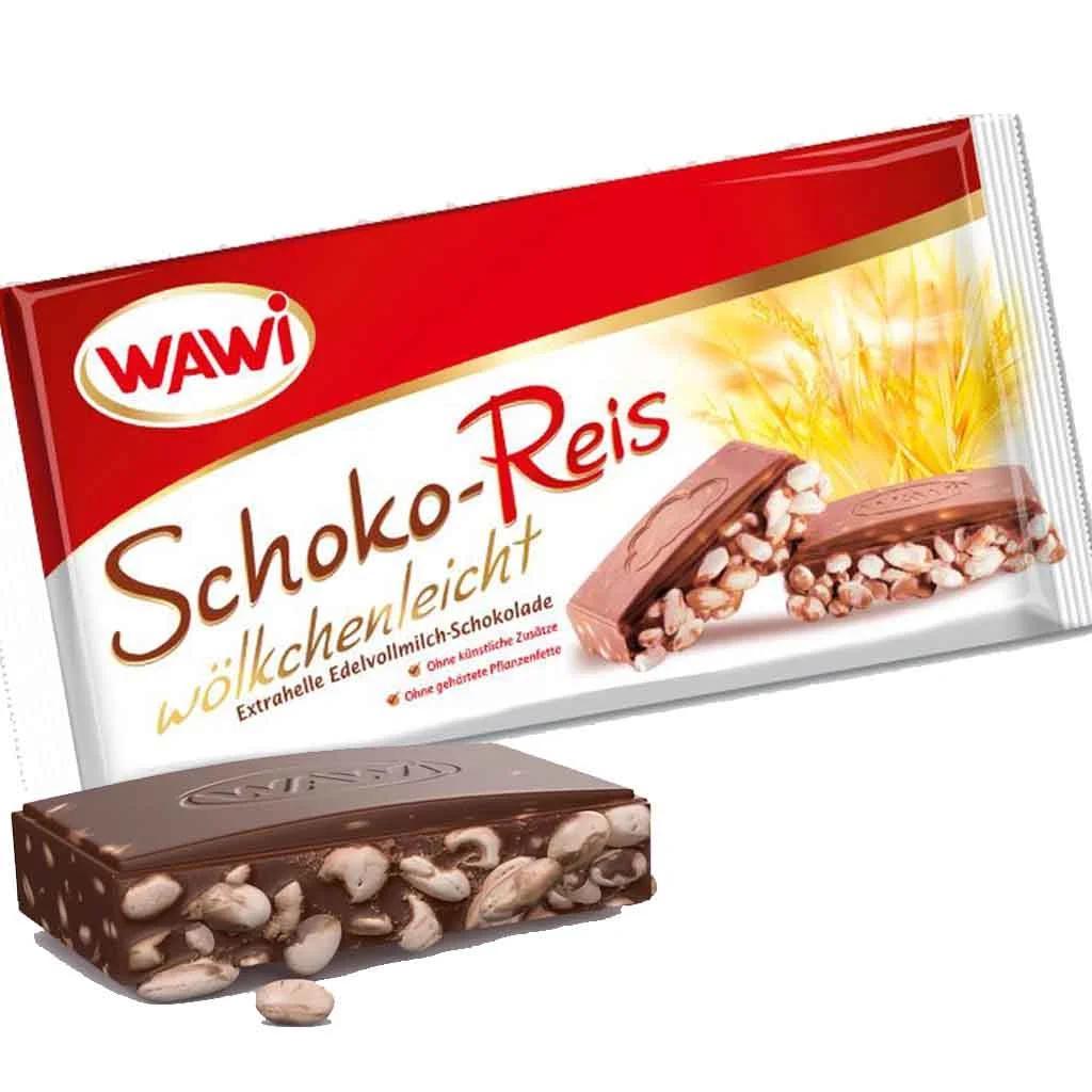 Image of Wawi Chocolate Rice Whipped Light Whole Milk - 30 X 40 G - 1200 G - Chocolate Bar Display