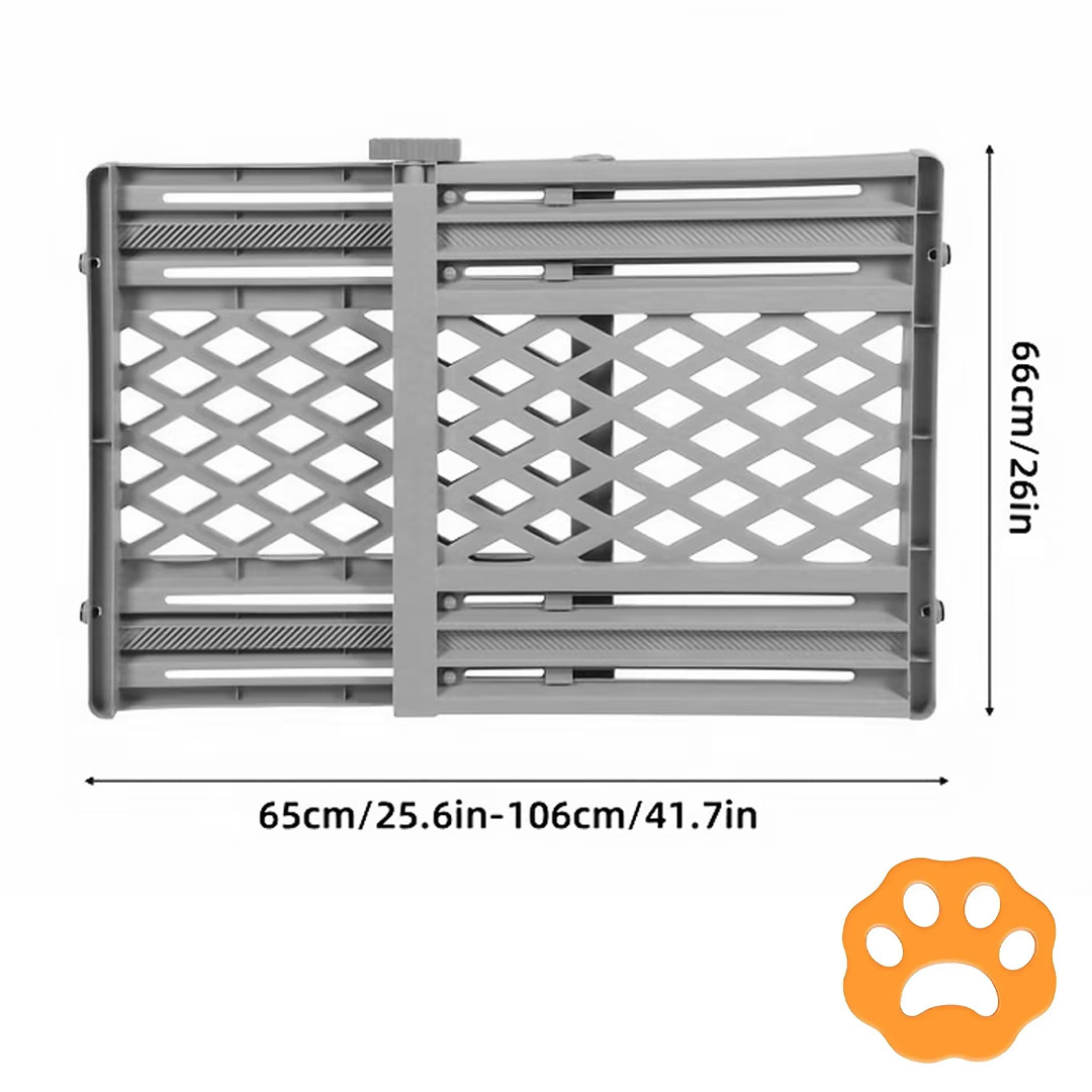 TEMU 1pc Of Expandable Dog Door, Suitable For Doorways 65.02-105.92 Cm Wide, 66.04 Cm High, Durable Gray/ , Pressure-mounted, No Tools Required,