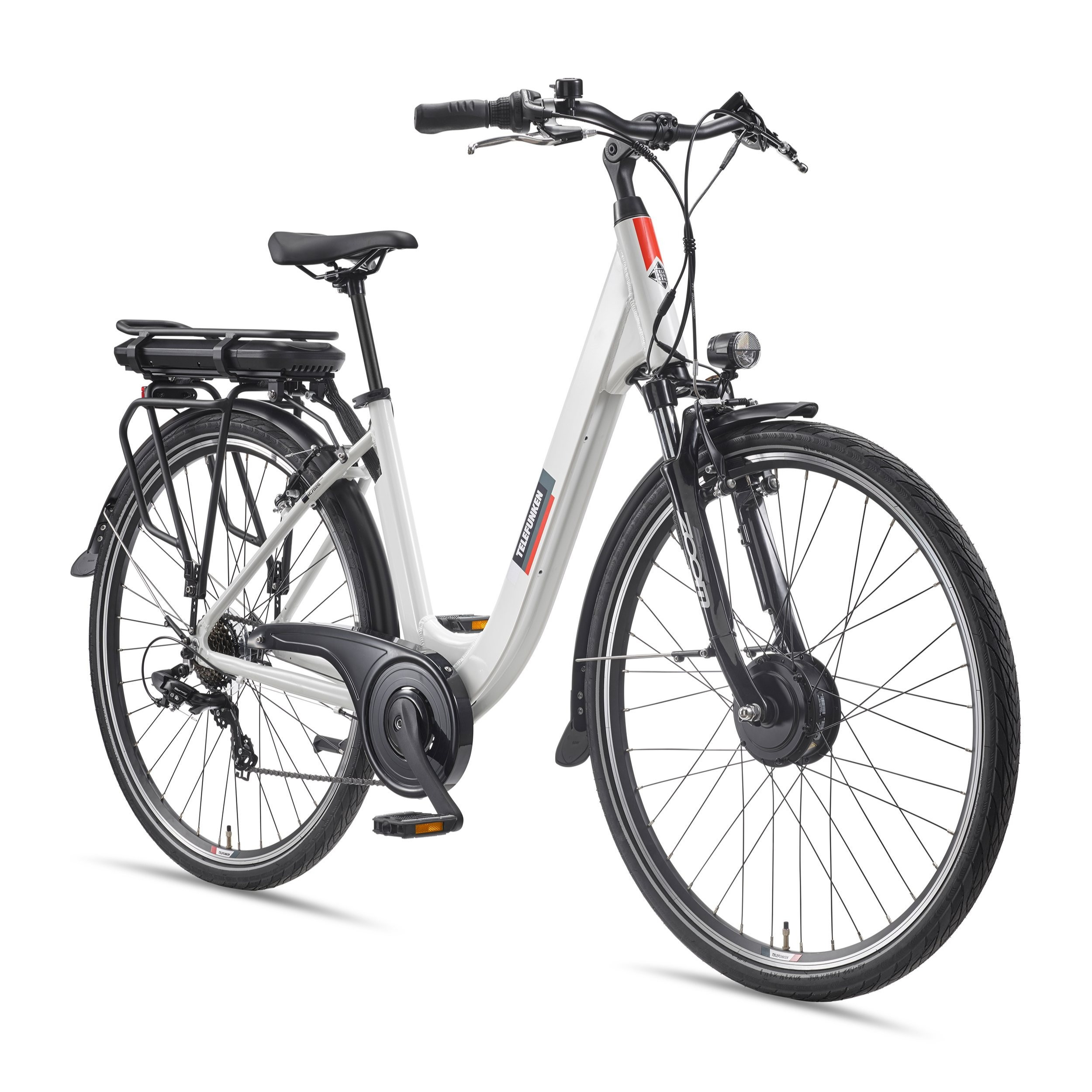 Image of Telefunken Women's E-bike 28 Inch, Electric Bicycle With Front Motor, 7-speed Shimano Derailleur, - Pedelec , Rc826