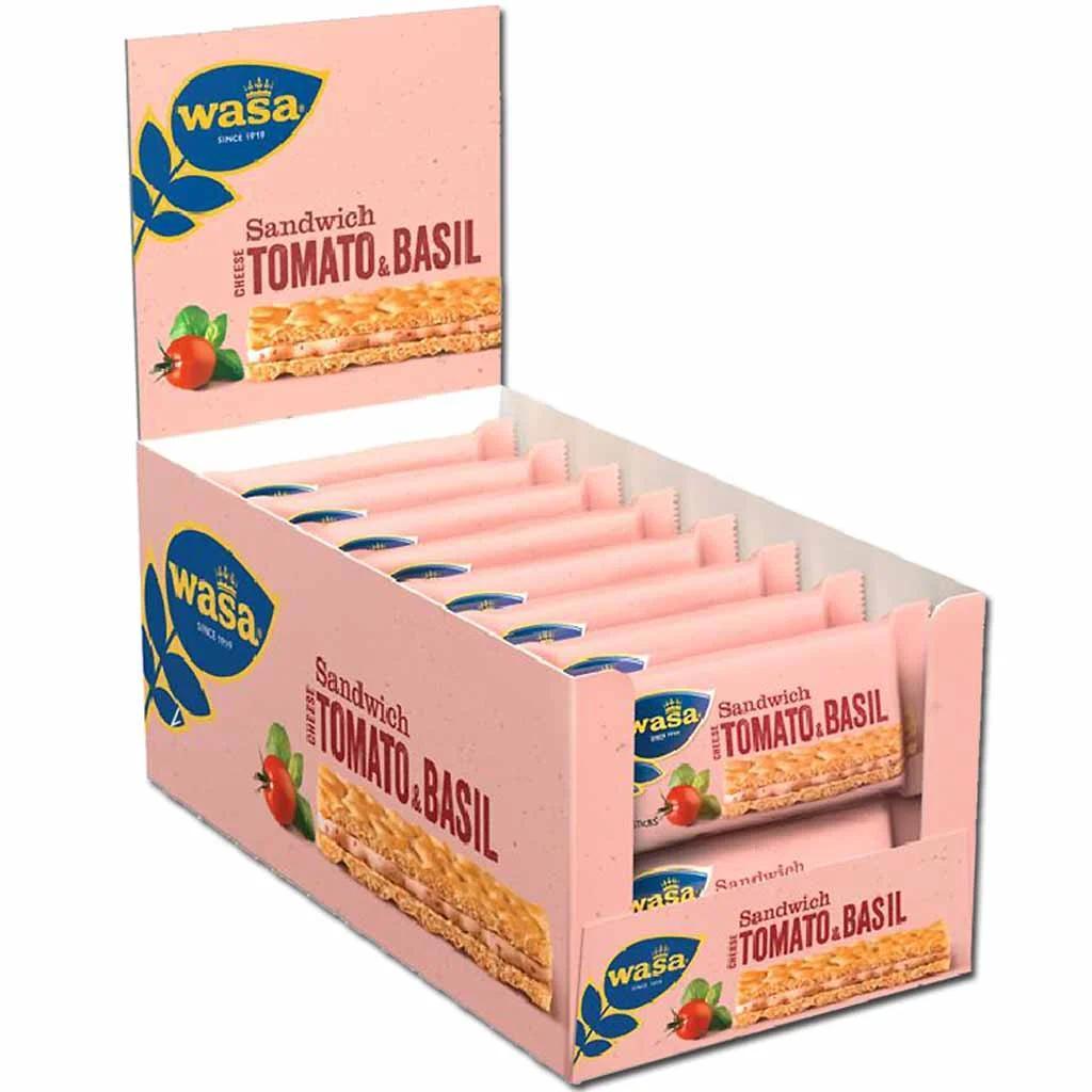 Image of Wasa Sandwich Cheese Tomato & Basil – 24 × 40 G – 960 G – Cracked Bread Snack Counter Display