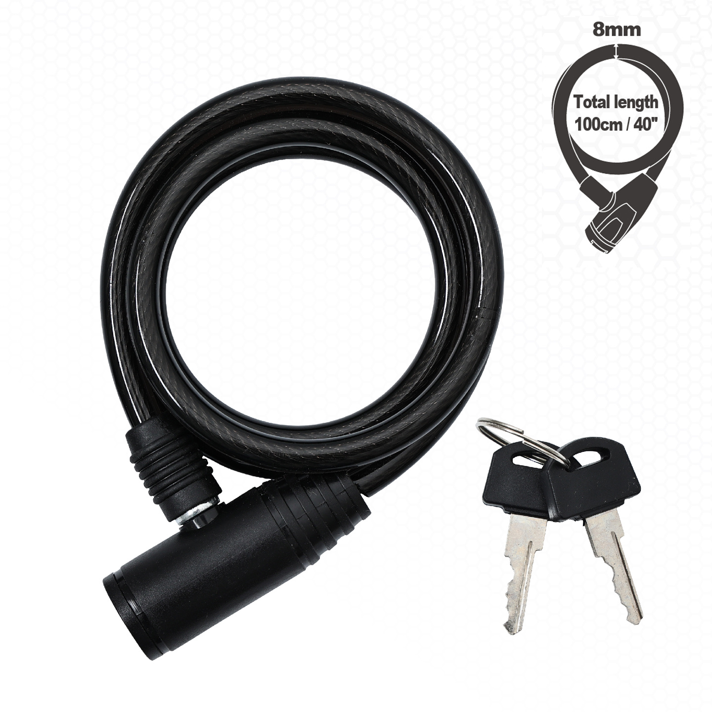 TEMU Candado de Cable para Bicicleta / Candado de Cable de Acero / Candado de Seguridad para Bicicleta / Candado de Cable con Llave / Candado