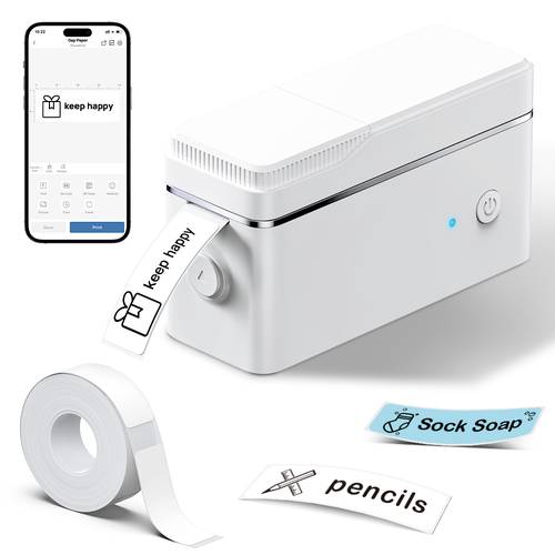 mini label maker with tape p31s portable thermal printer sticker making label maker with multiple templates wireless durable for organizing storage devices office home