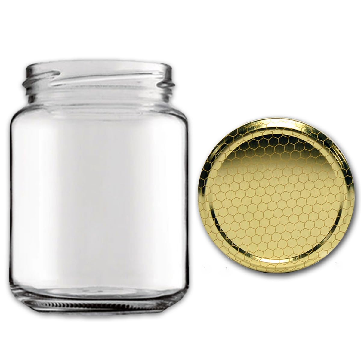 TEMU Firmadigaranzia srl in vetro per MIELE 500 g -390 ml - Conf. da 24 pezzi - Vaso per confetture e da 500gr - Vasetti per apicoltori da 500gr