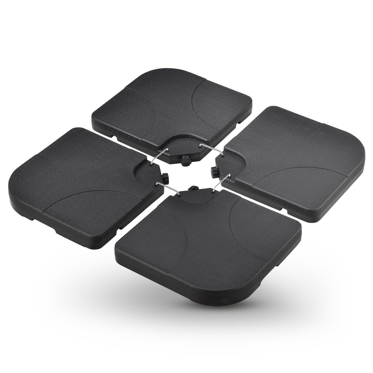 E-shop Schirmgewicht 4er Set befüllbar bis 80kg aus HDPE schwarz