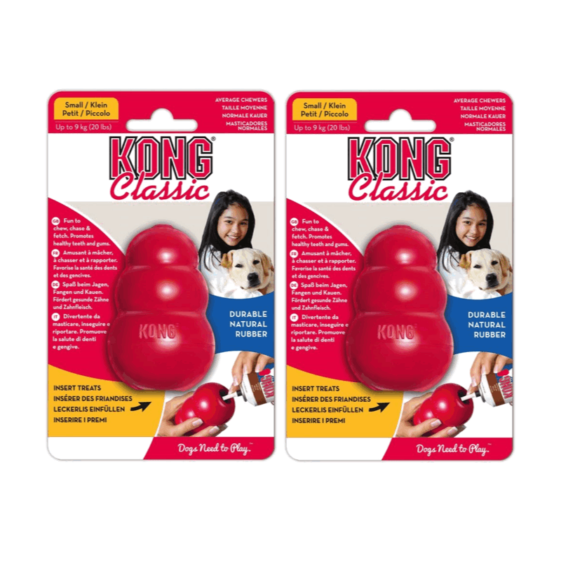 TEMU KONG Classic Talla S (Pack de 2) - Juguete de Natural para Perros Pequeños ( 9kg)