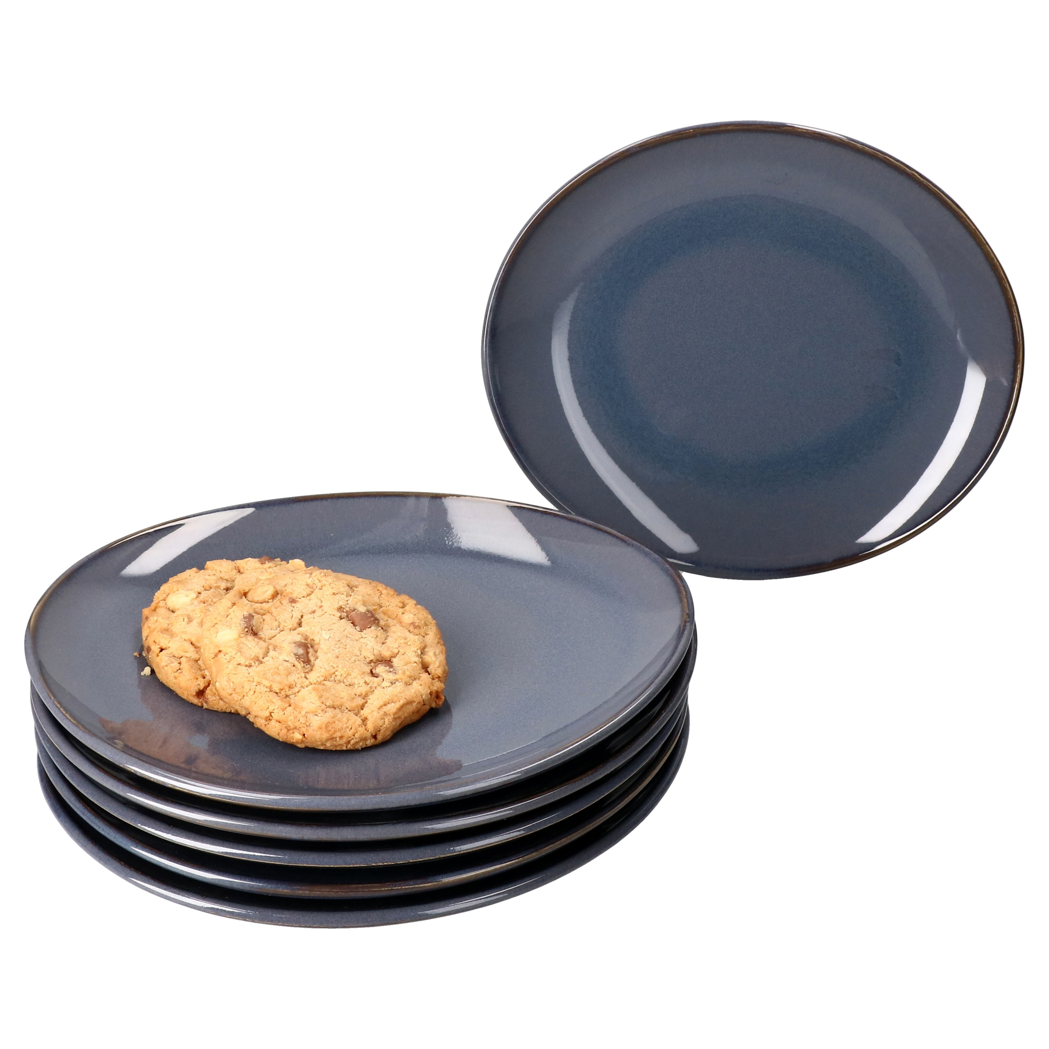 Mäser 6x Oval Ceramic Plate Stoneware Dinner Plate Breakfast Plate